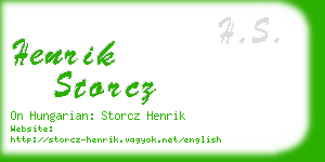 henrik storcz business card